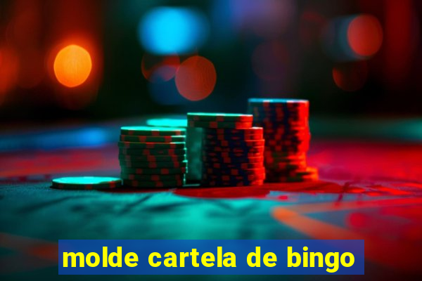 molde cartela de bingo