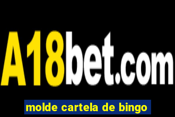 molde cartela de bingo