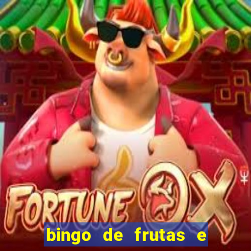 bingo de frutas e legumes para imprimir