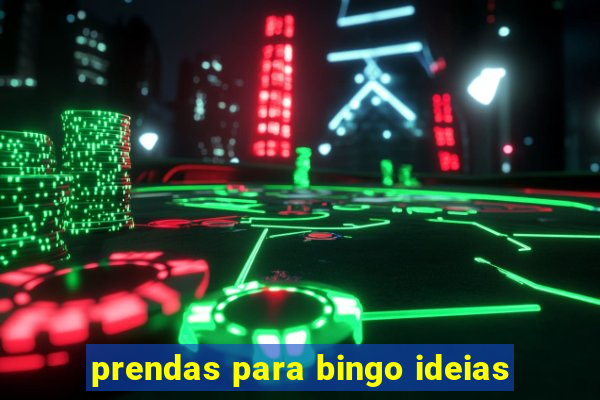 prendas para bingo ideias