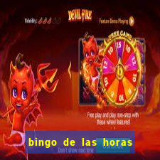 bingo de las horas para imprimir