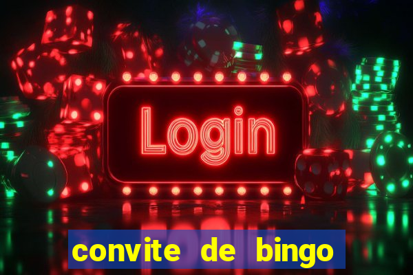 convite de bingo para editar