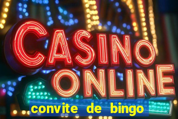 convite de bingo para editar