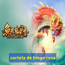 cartela de bingo rosa