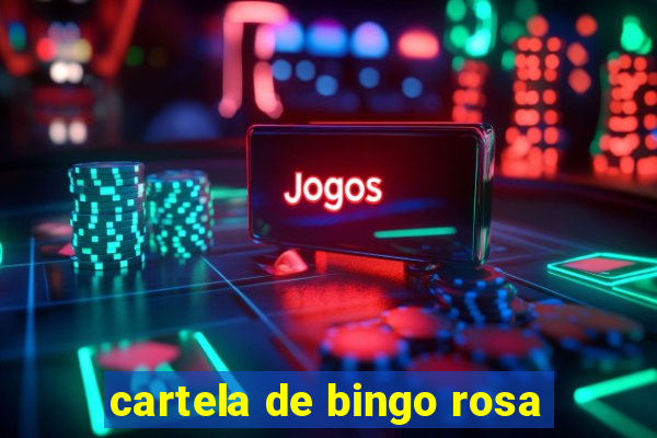 cartela de bingo rosa