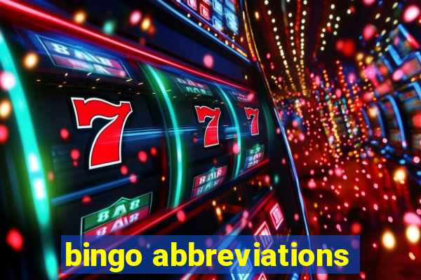 bingo abbreviations