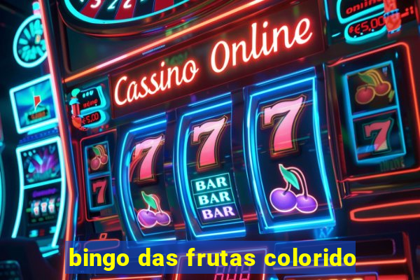 bingo das frutas colorido