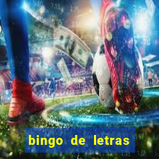 bingo de letras para imprimir gratis