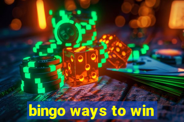 bingo ways to win