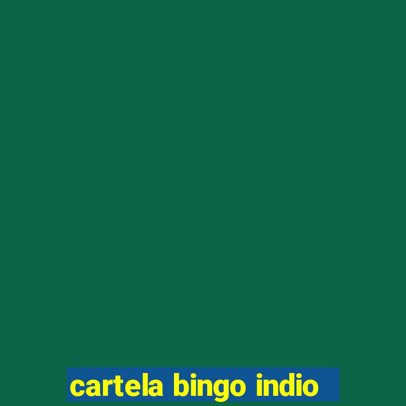 cartela bingo indio